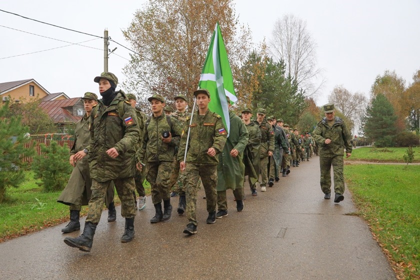 Курсанты ВУЦ РТА прошли маршем в рамках военно-патриотической акции «Марш-бросок «Волоколамский рубеж»